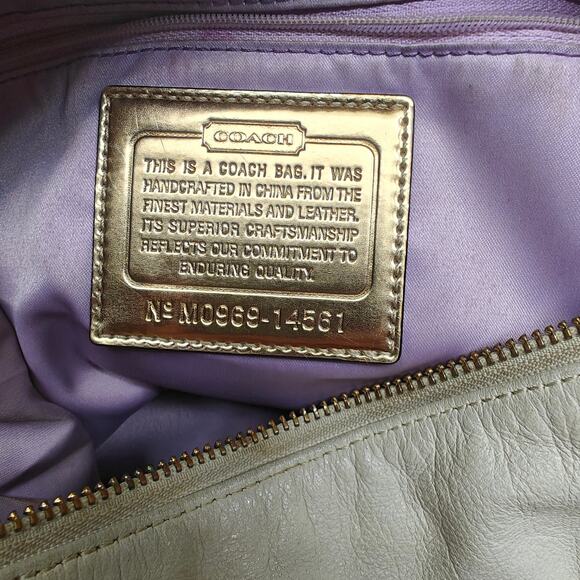 Coach Poppy Pocket Hobo 14681 – Ivory Shoulder Bag, Double Front Pockets - Picture 4 of 8